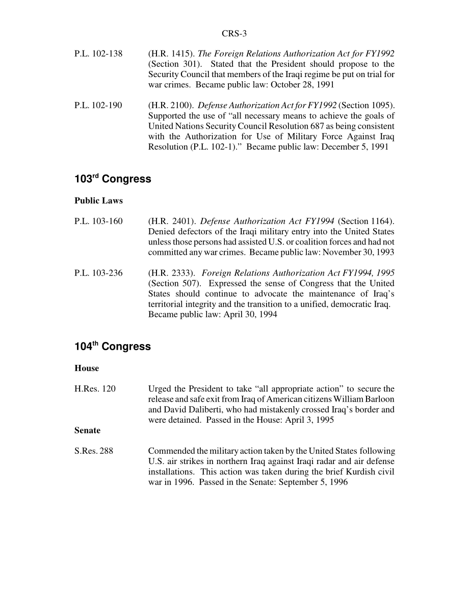 [20030327]RS21324_伊拉克：1990-2003年国会颁布的立法和通过的决议汇编.pdf_第3页