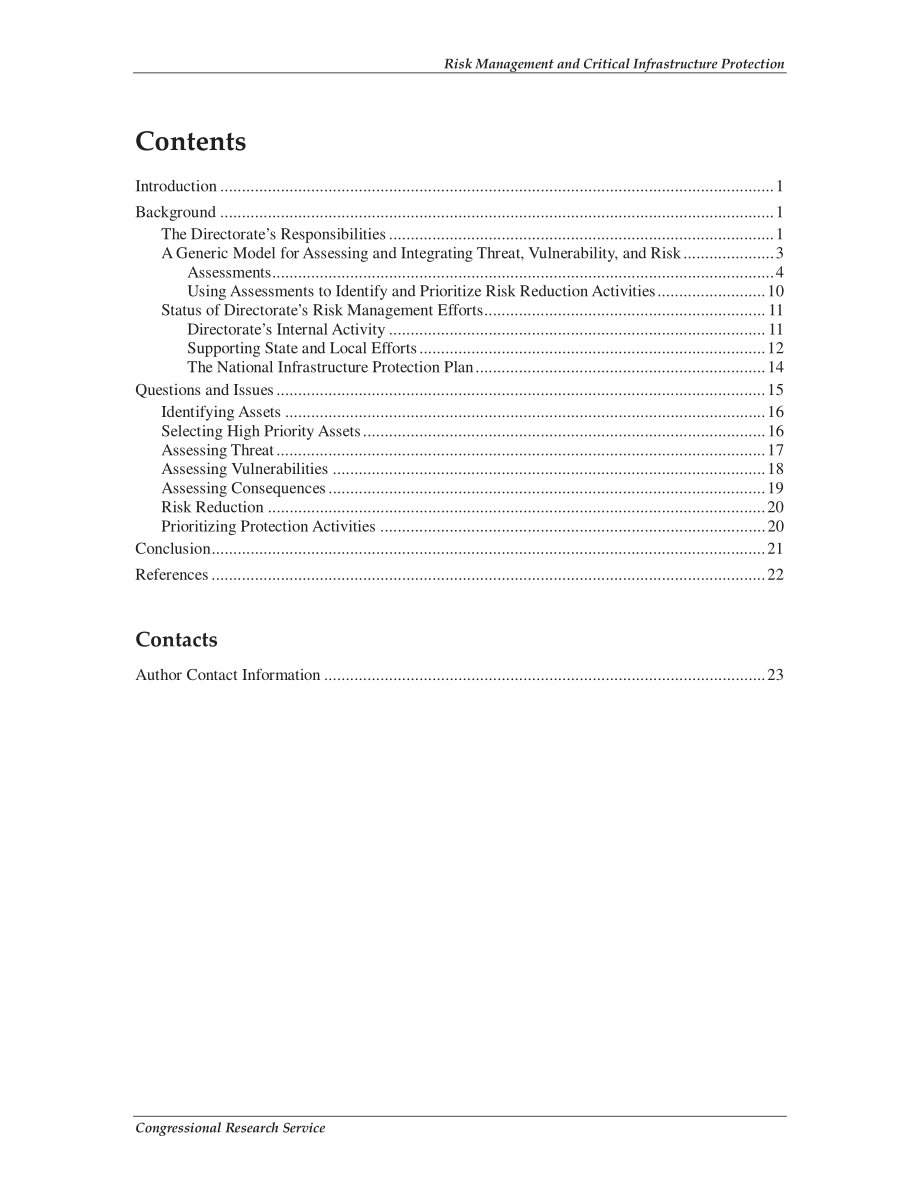 [20070717]RL32561_风险管理和关键基础设施保护：AssessingIntegratingand Managing ThreatsVulnerabilities and Consequences.pdf_第3页