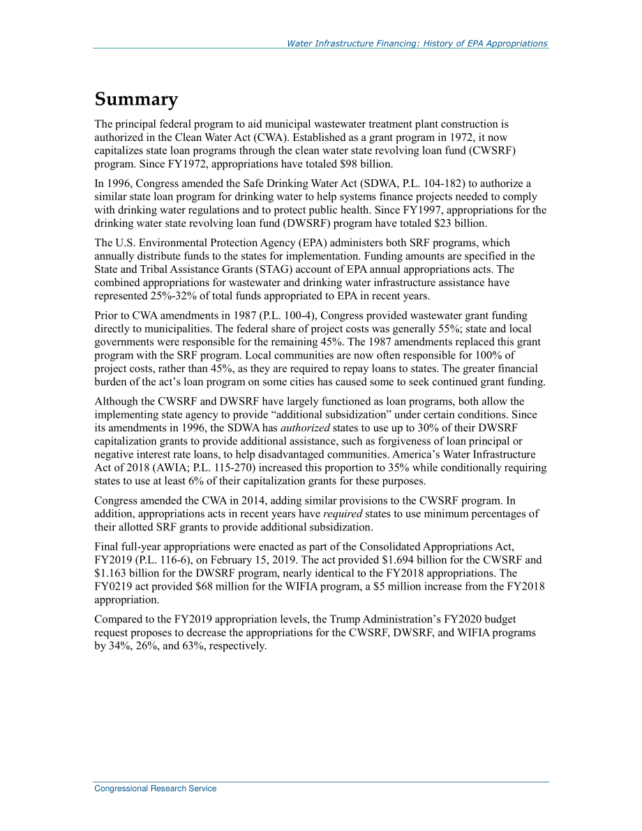 [20190410]96-647_水基础设施融资：EPA拨款历史.pdf_第2页