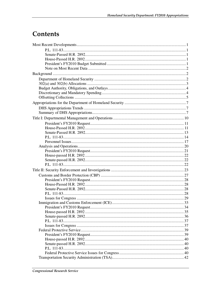 [20091214]R40642_国土安全部：2010财年拨款.pdf_第3页