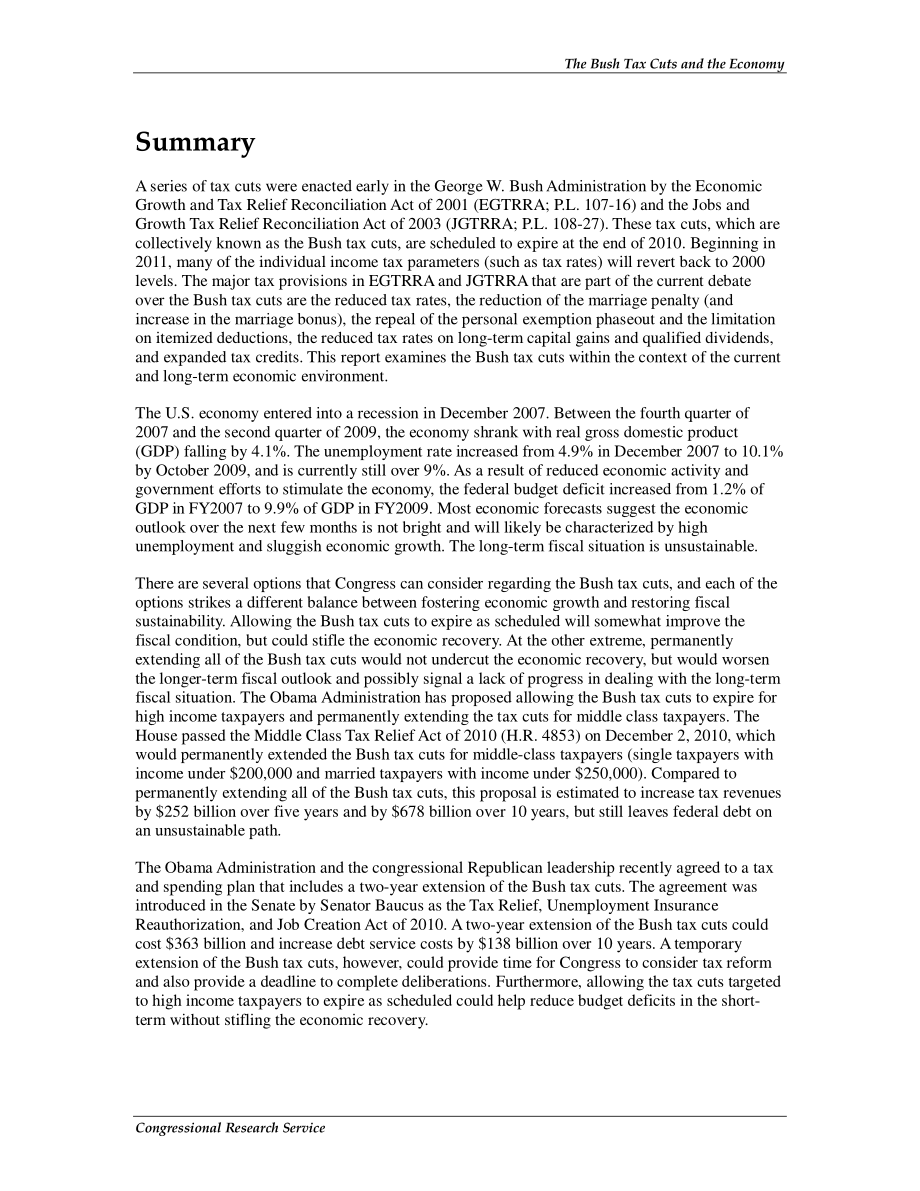[20101210]R41393_布什减税与经济.pdf_第2页