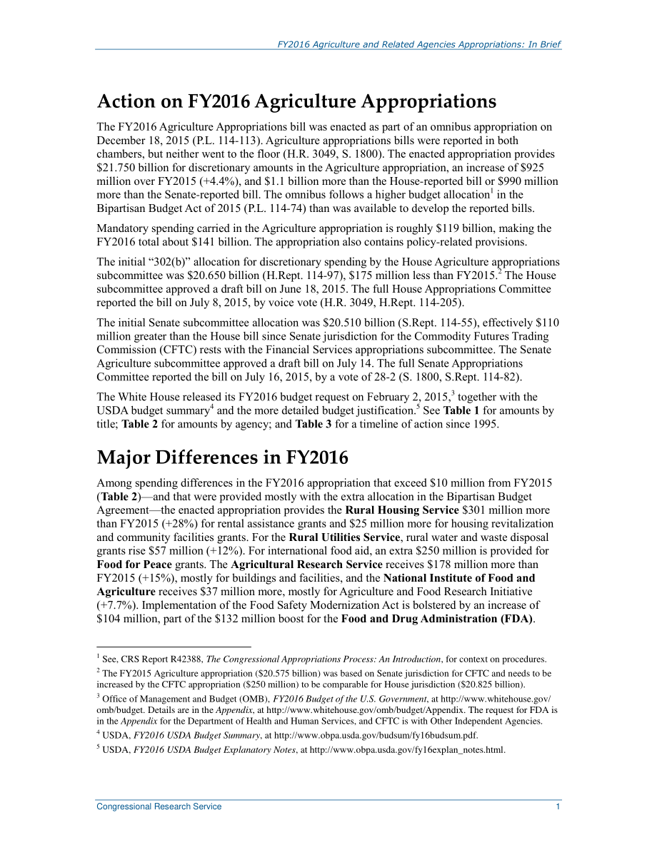 [20160223]R43938_2016财年农业和相关机构拨款：简言之.pdf_第2页