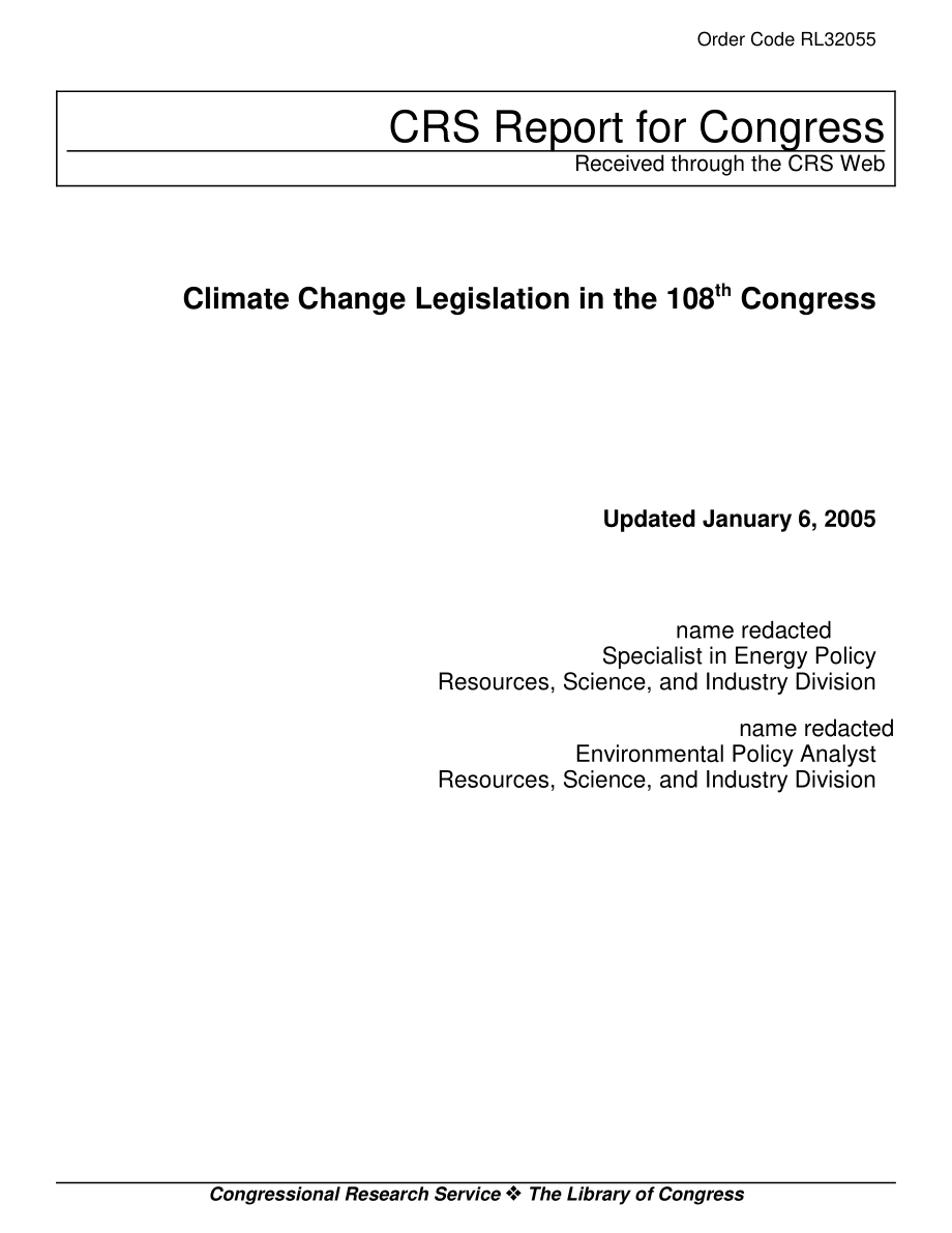 [20050106]RL32055_第108届国会气候变化立法.pdf_第1页