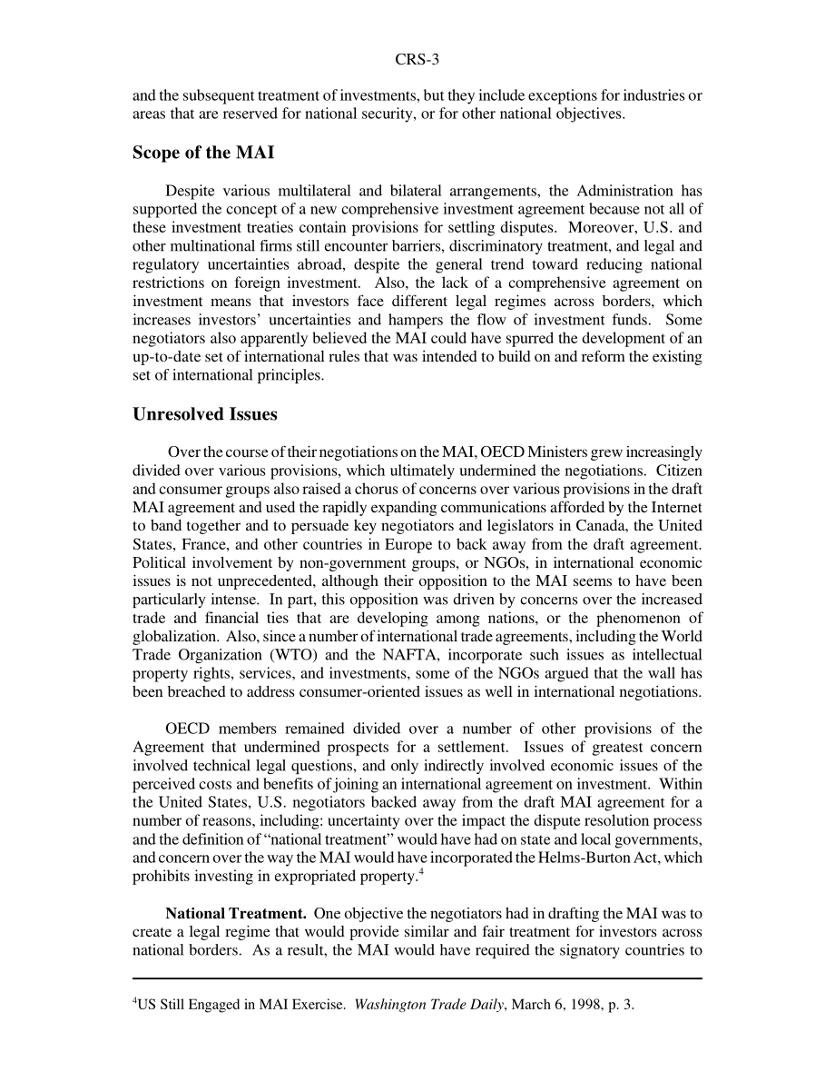 [19991103]98-569_The Multilateral Agreement on Investment A Brief Analysis of the Current Status.pdf_第3页