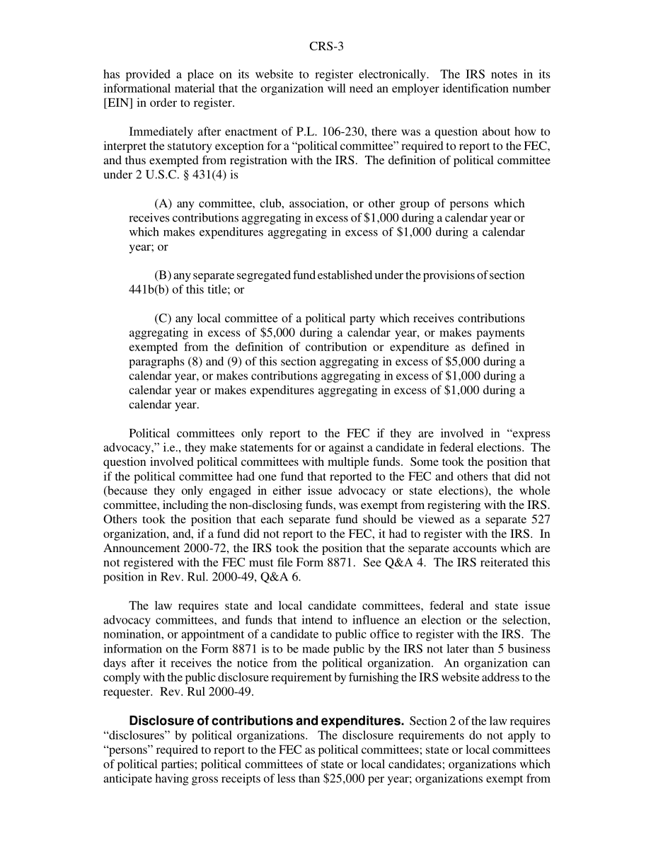 [20010319]RS20650_527个组织：P.L.颁布后对政治组织的报告要求106-230.pdf_第3页
