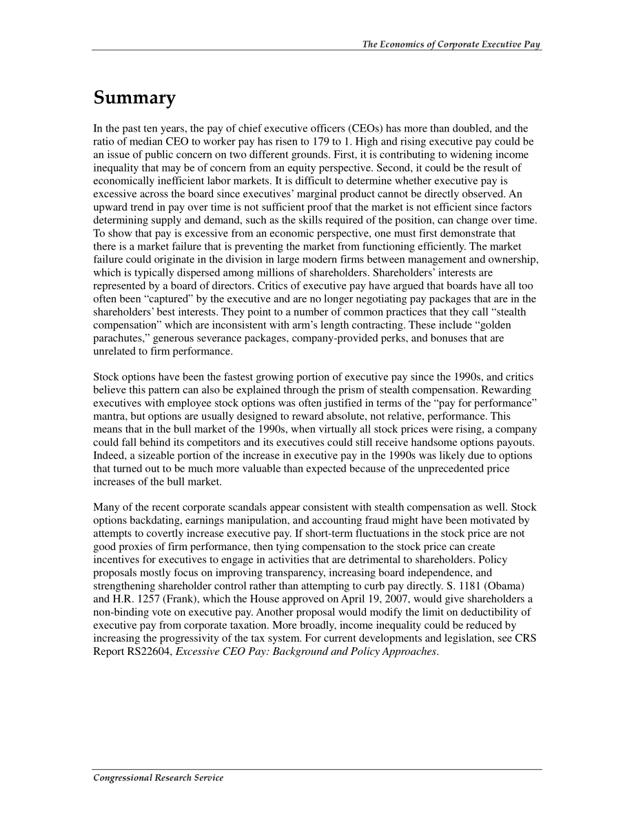 [20071221]RL33935_企业高管薪酬经济学.pdf_第2页