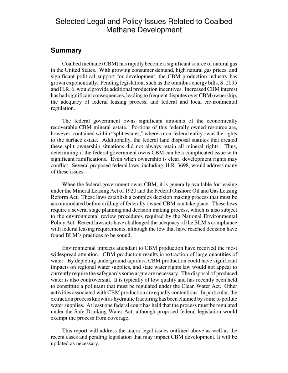 [20040309]RL32262_与煤层气开发相关的若干法律和政策问题.pdf_第2页