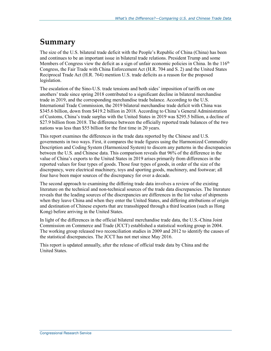 [20200520]RS22640_有什么区别-比较美国和中国的贸易数据.pdf_第2页