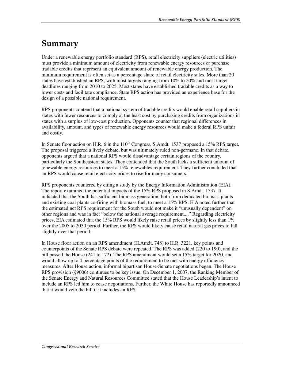 [20071205]RL34116_可再生能源组合标准（RPS）：关于国家要求的背景和辩论.pdf_第2页