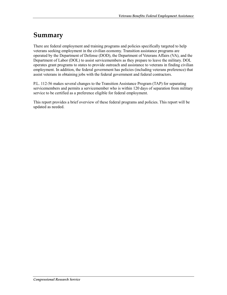[20111201]RS22666_退伍军人福利：联邦就业援助.pdf_第2页