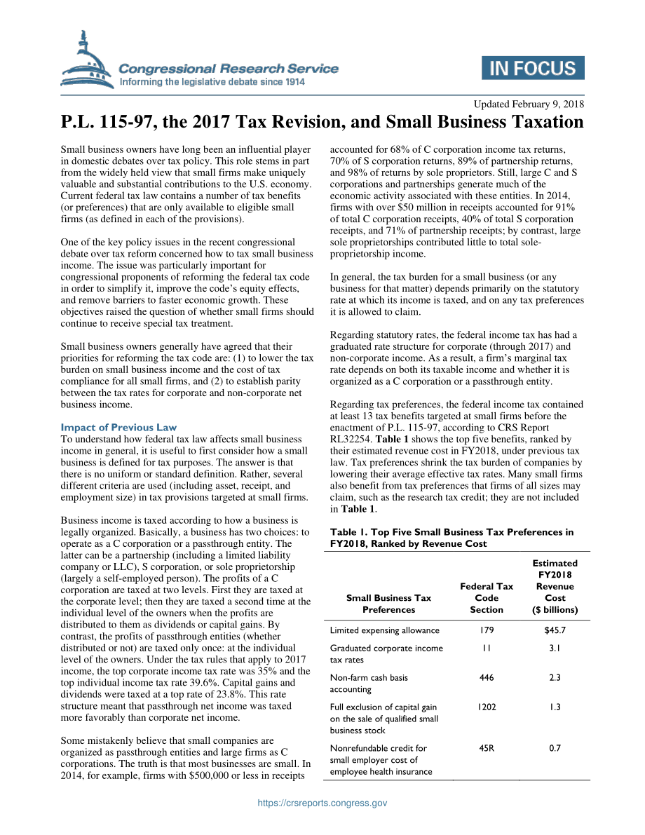 [20180209]IF10723_P、 L115-97、2017年税收修订和小企业税收.pdf_第1页