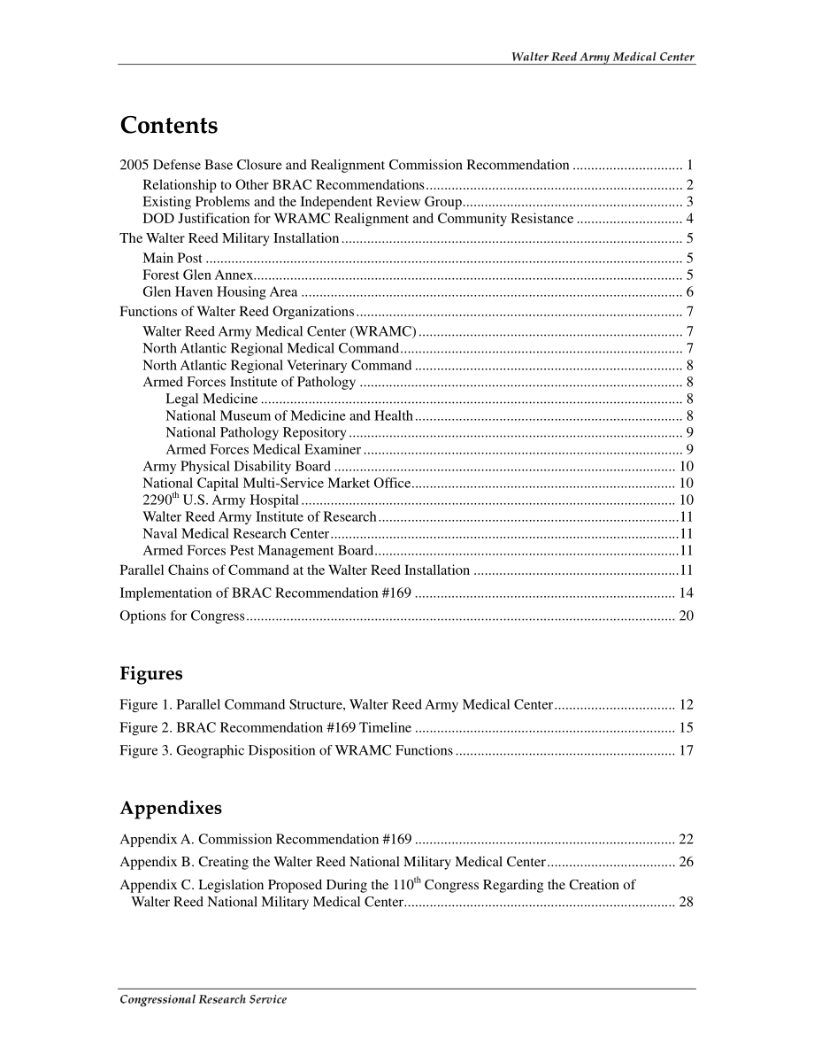 [20070709]RL34055_Walter Reed Army Medical Center BRAC 2005下的调整和国会的选择.pdf_第3页