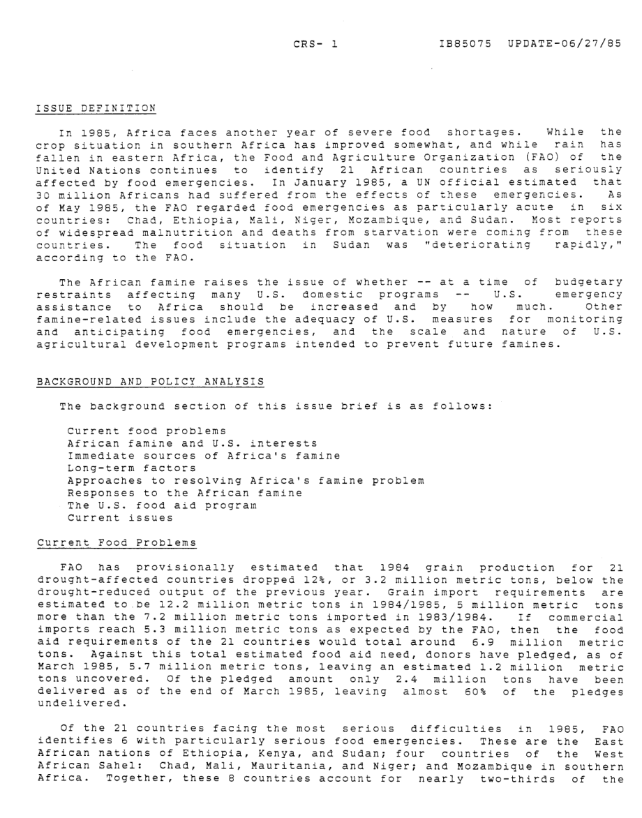 [19850627]IB85075_非洲饥荒：美国的回应.pdf_第3页