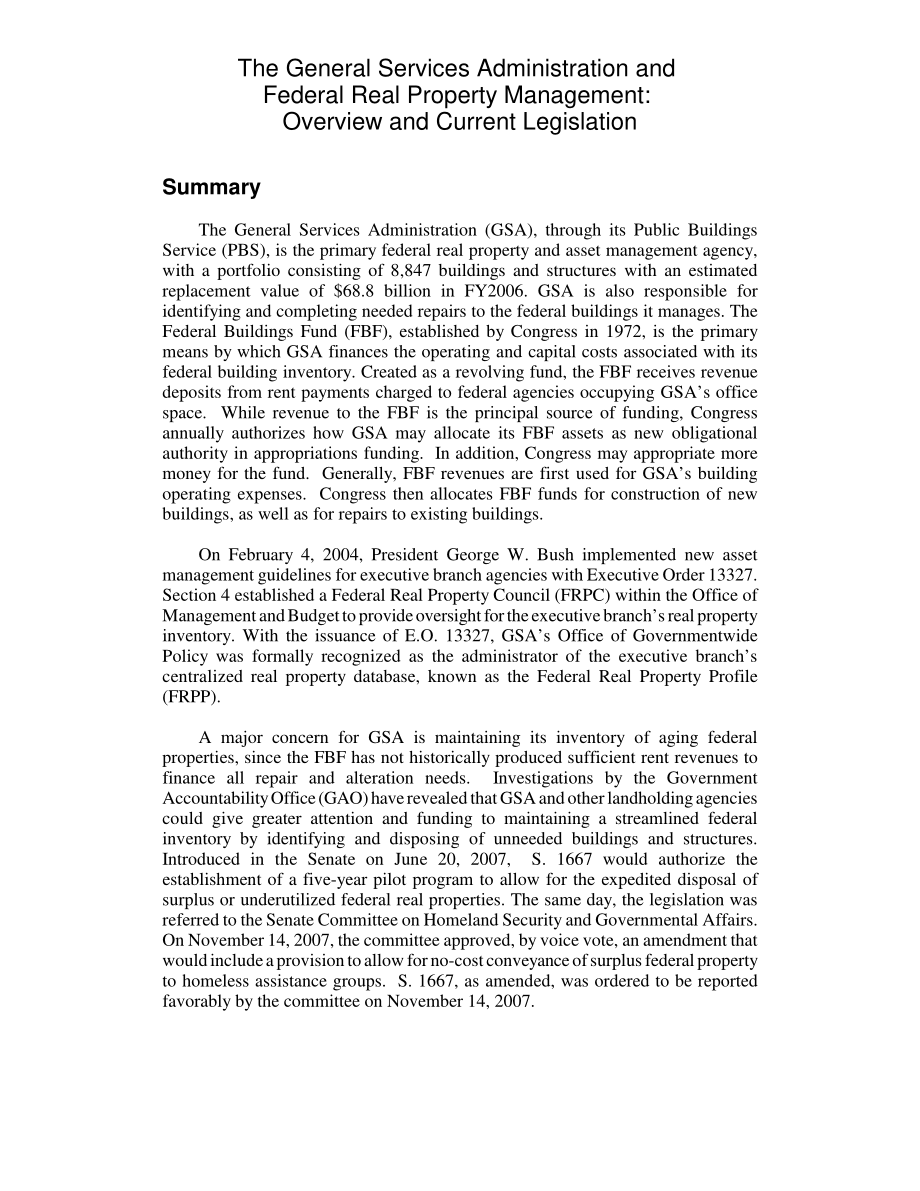 [20080321]RL32368_美国总务管理局和联邦不动产管理局：概述和现行立法.pdf_第2页