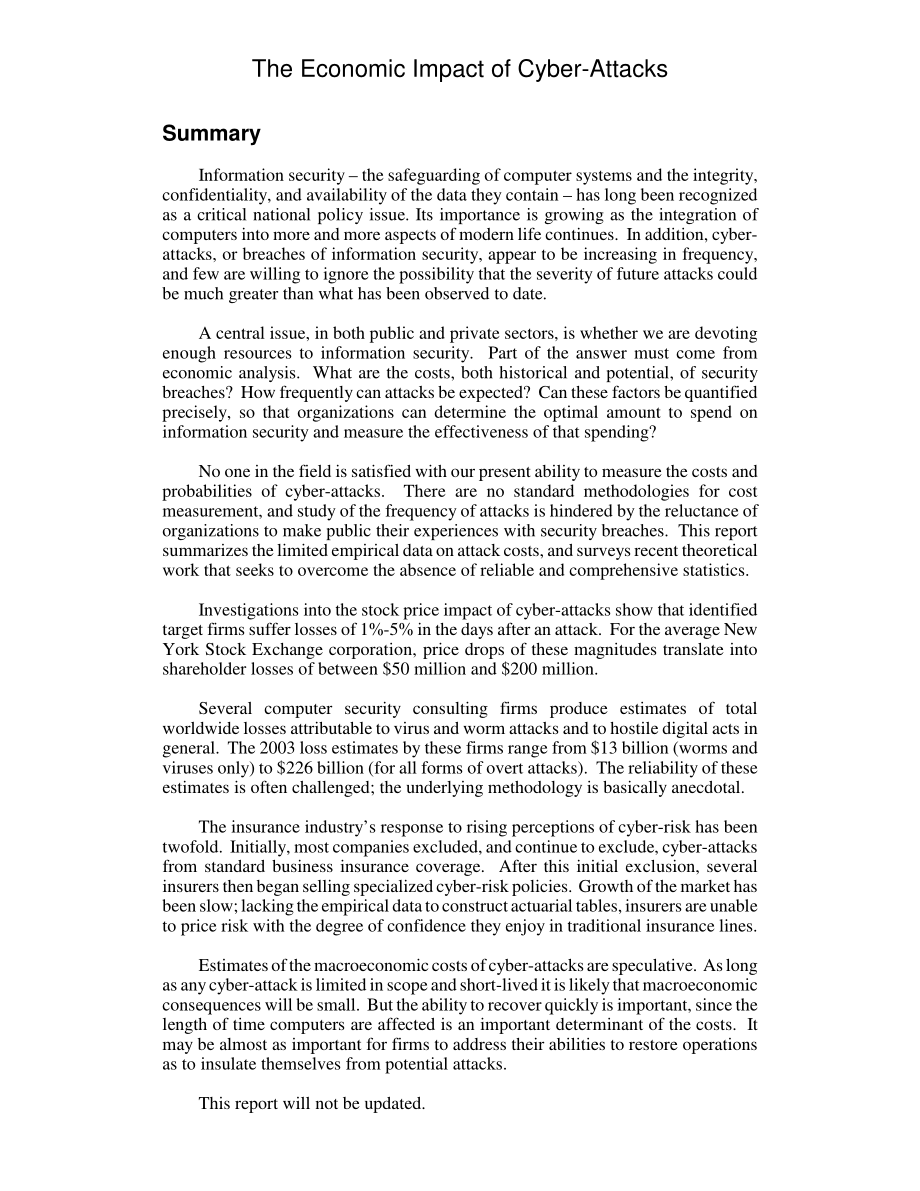 [20040401]RL32331_网络攻击的经济影响.pdf_第2页