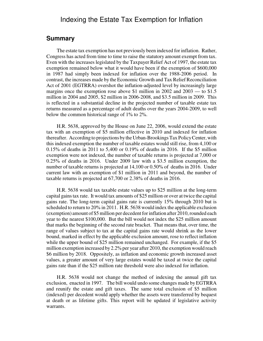 [20060707]RL33501_将遗产税免税与通货膨胀挂钩.pdf_第2页