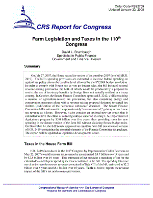 [20080122]RS22759_第110届国会的农业立法和税收.pdf