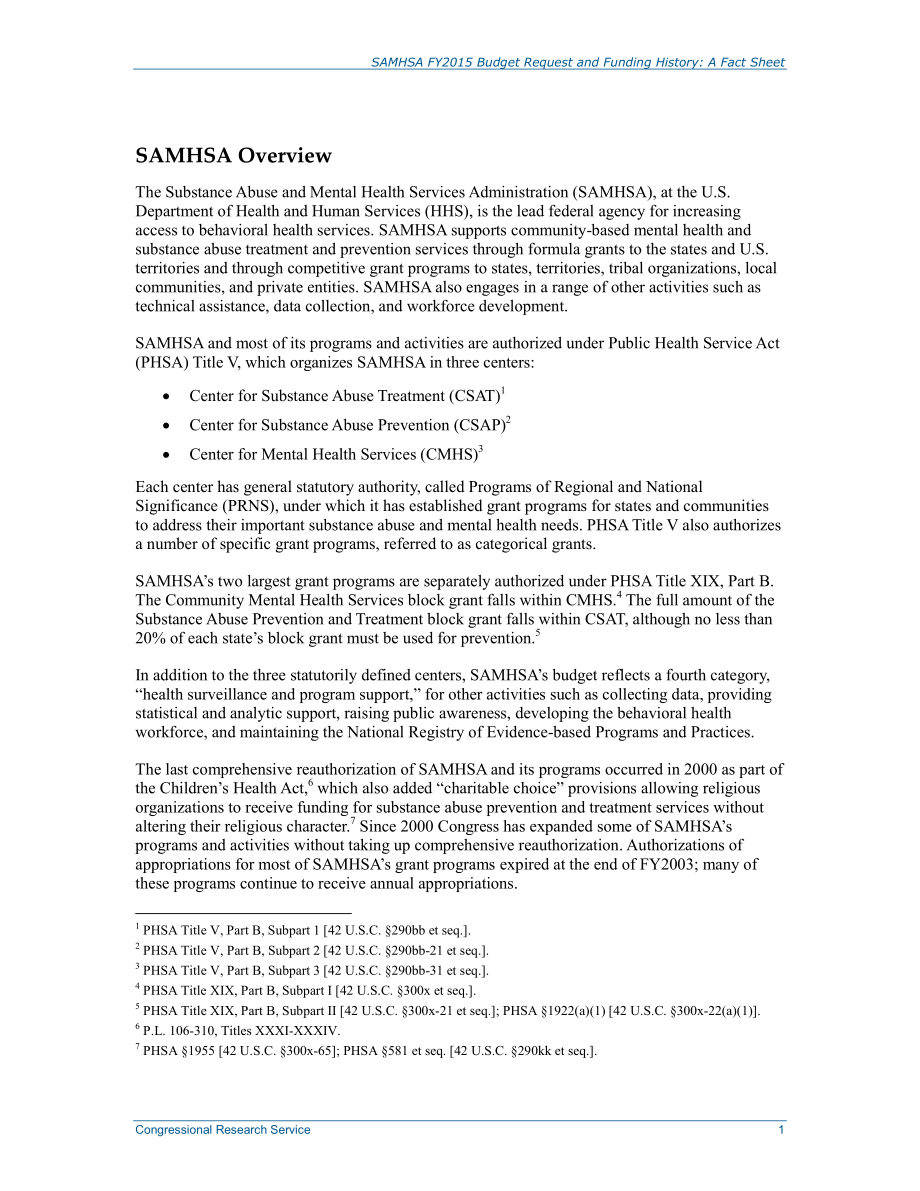 [20140808]R43681_SAMHSA 2015财年预算申请和资金历史记录：情况说明书.pdf_第2页