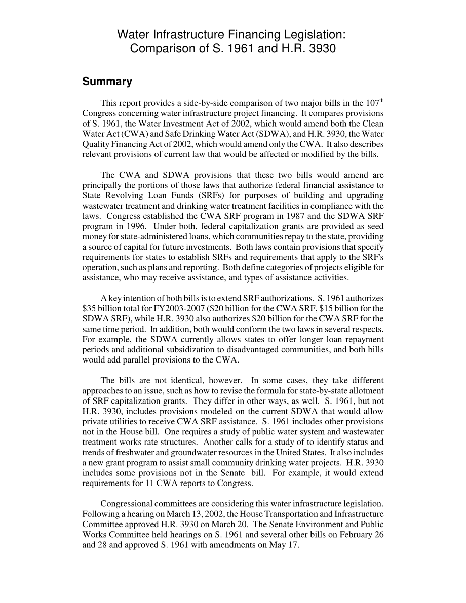 [20020610]RL31344_水基础设施融资立法：S.1961和H.R.的比较3930.pdf_第2页