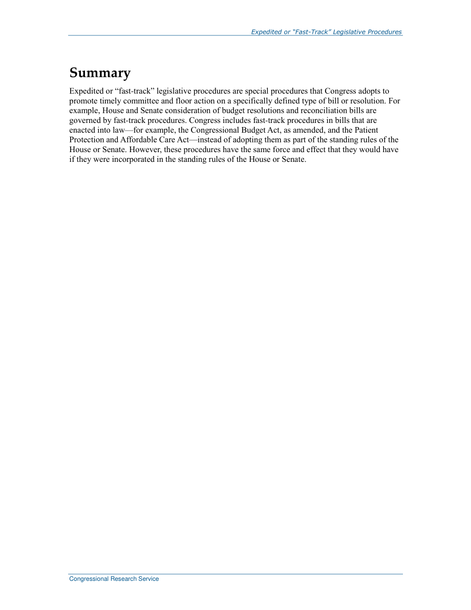 [20150831]RS20234_加快或“快车道”立法程序.pdf_第2页