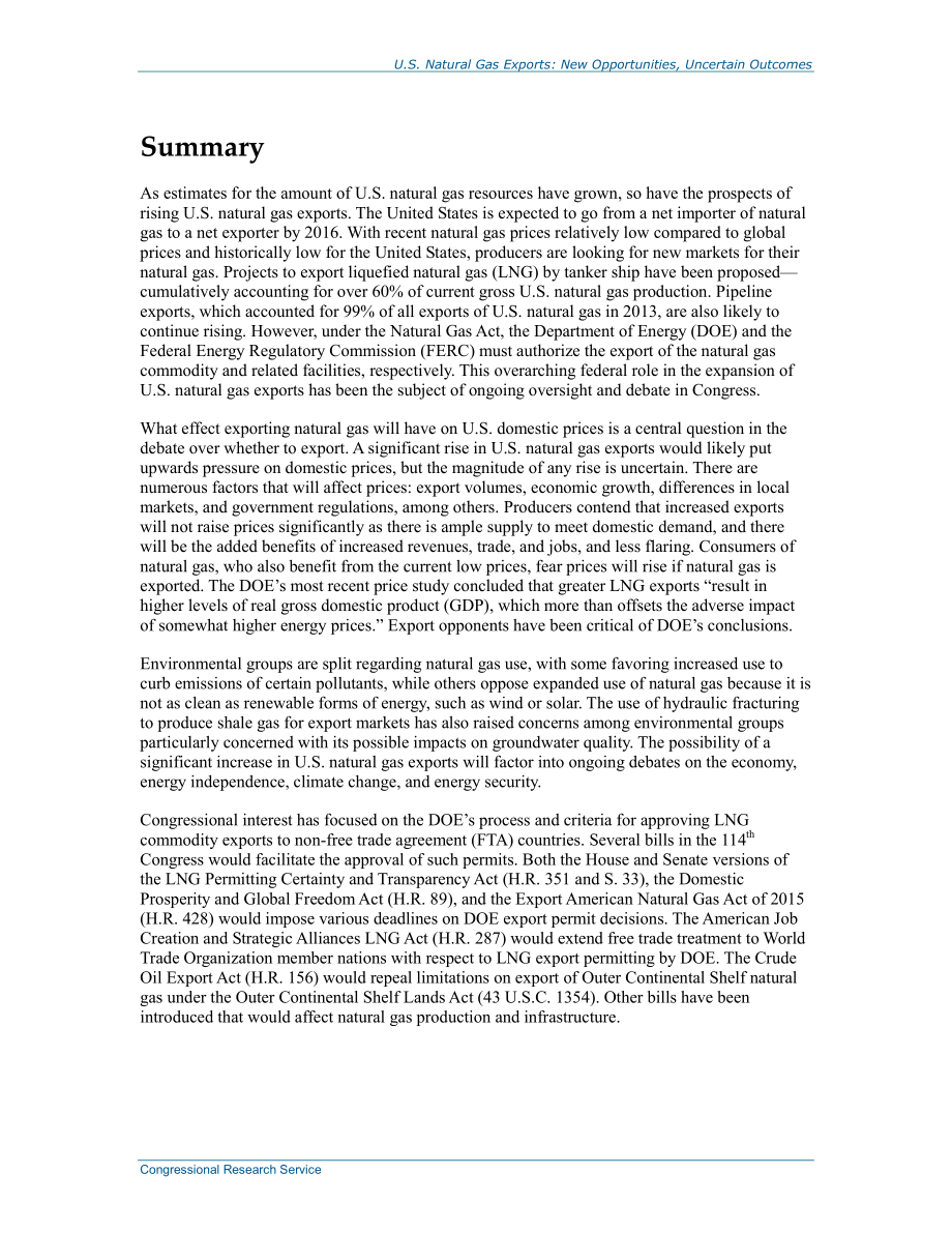 [20150128]R42074_美国天然气出口：新机遇、不确定结果.pdf_第2页