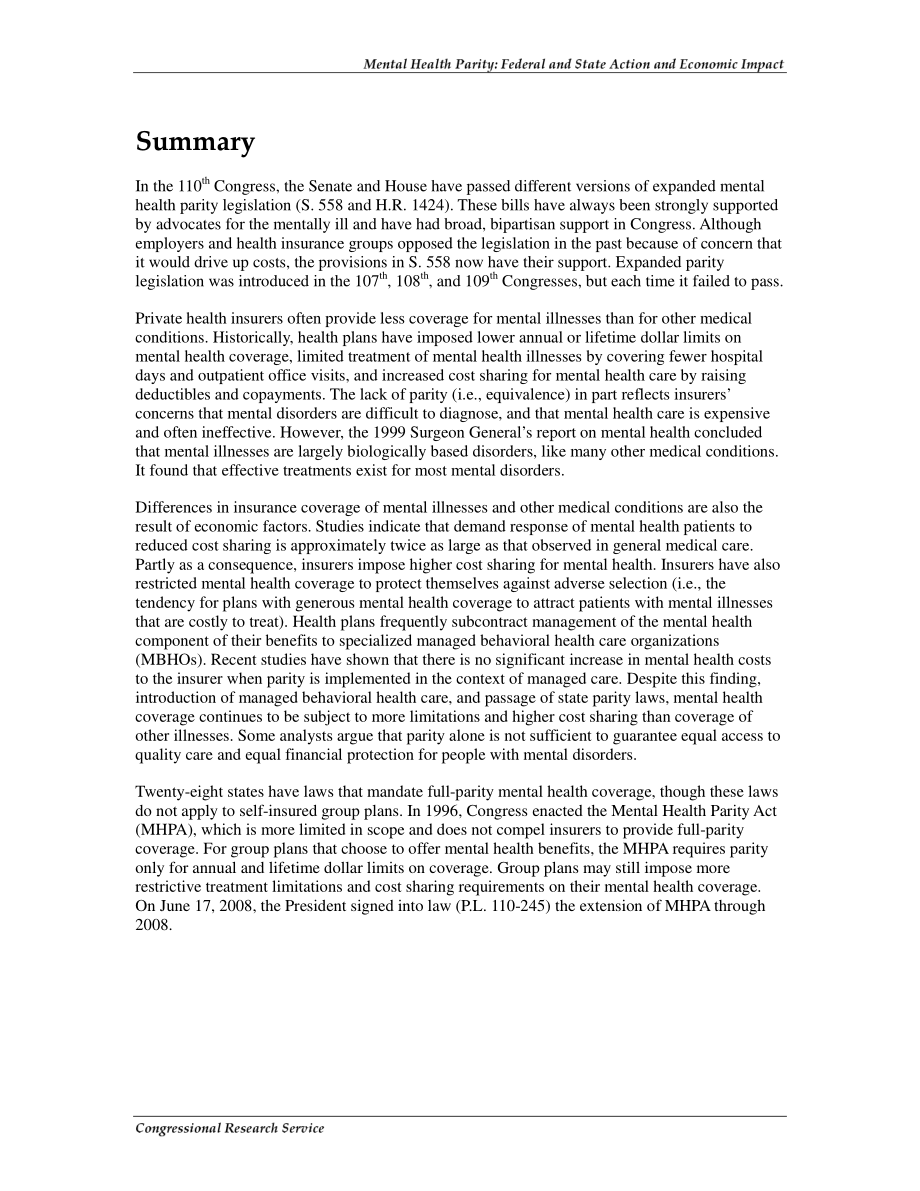 [20080619]RL31657_心理健康均等：联邦和州行动及经济影响.pdf_第2页