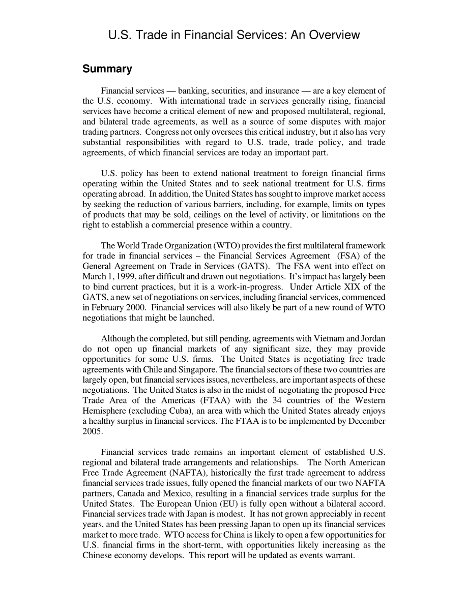 [20010810]RL31110_美国金融服务贸易：概述.pdf_第2页