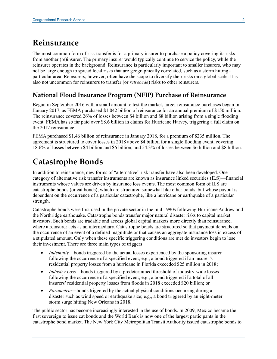 [20180417]IN10887_国家洪水保险计划（NFIP）、再保险和巨灾债券.pdf_第2页