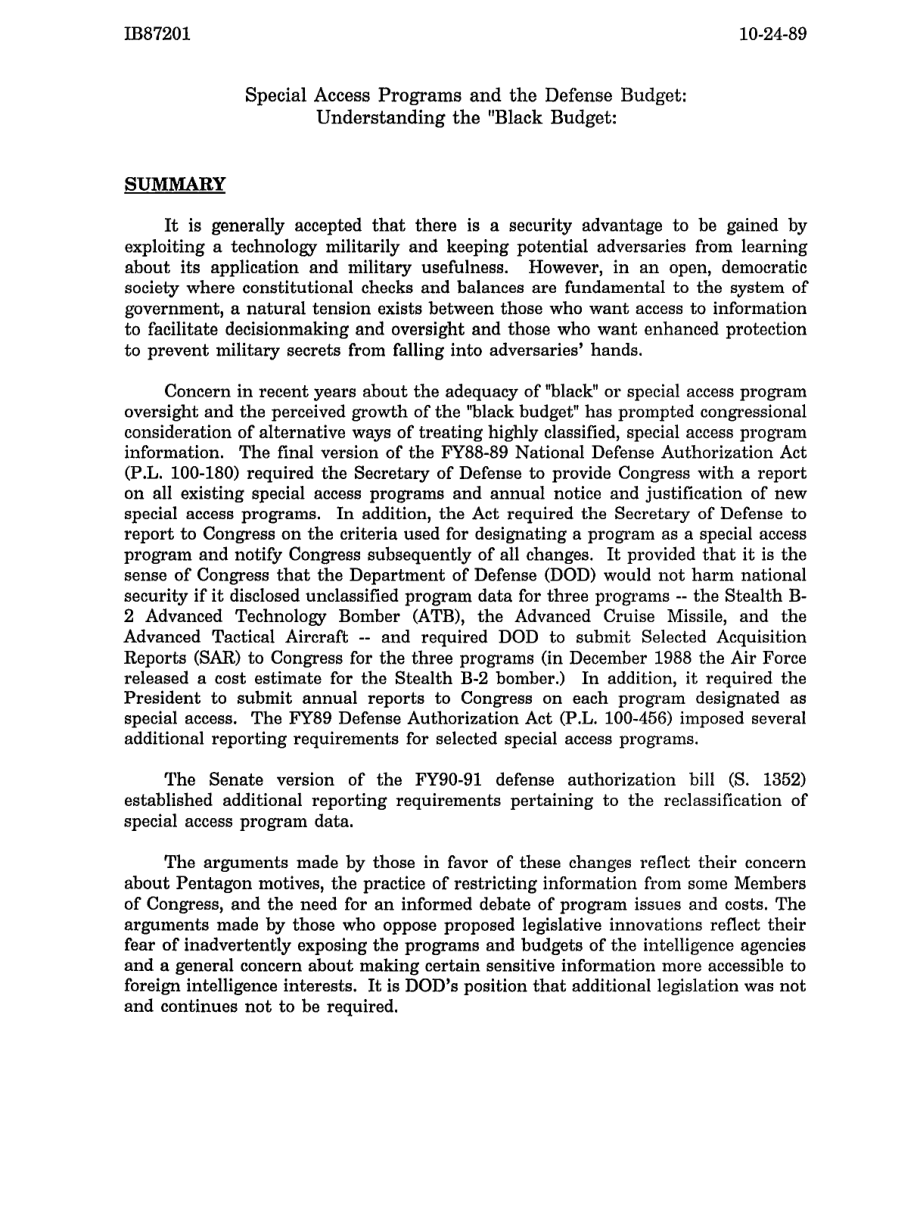 [19891024]IB87201_特殊访问计划和国防预算：理解“黑色预算”.pdf_第3页