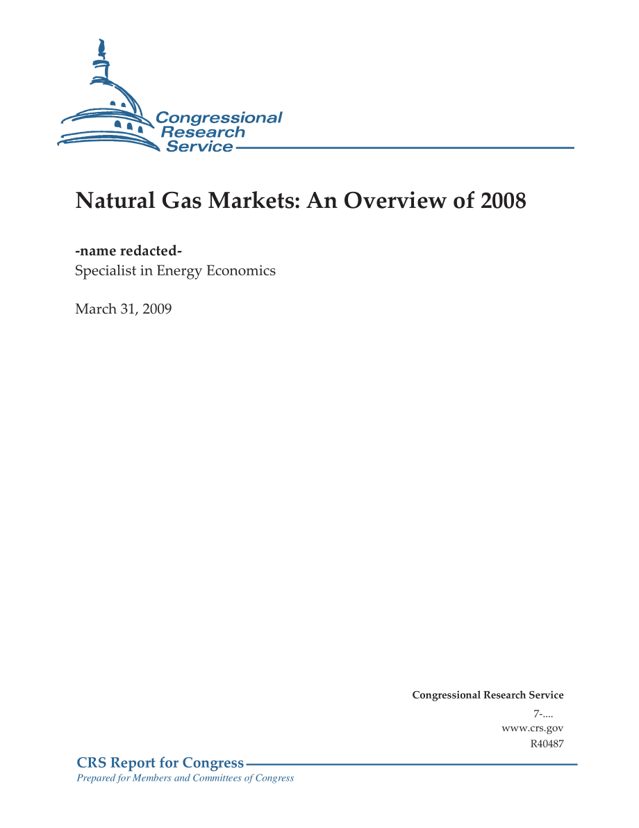 [20090331]R40487_天然气市场：2008年概况.pdf_第1页