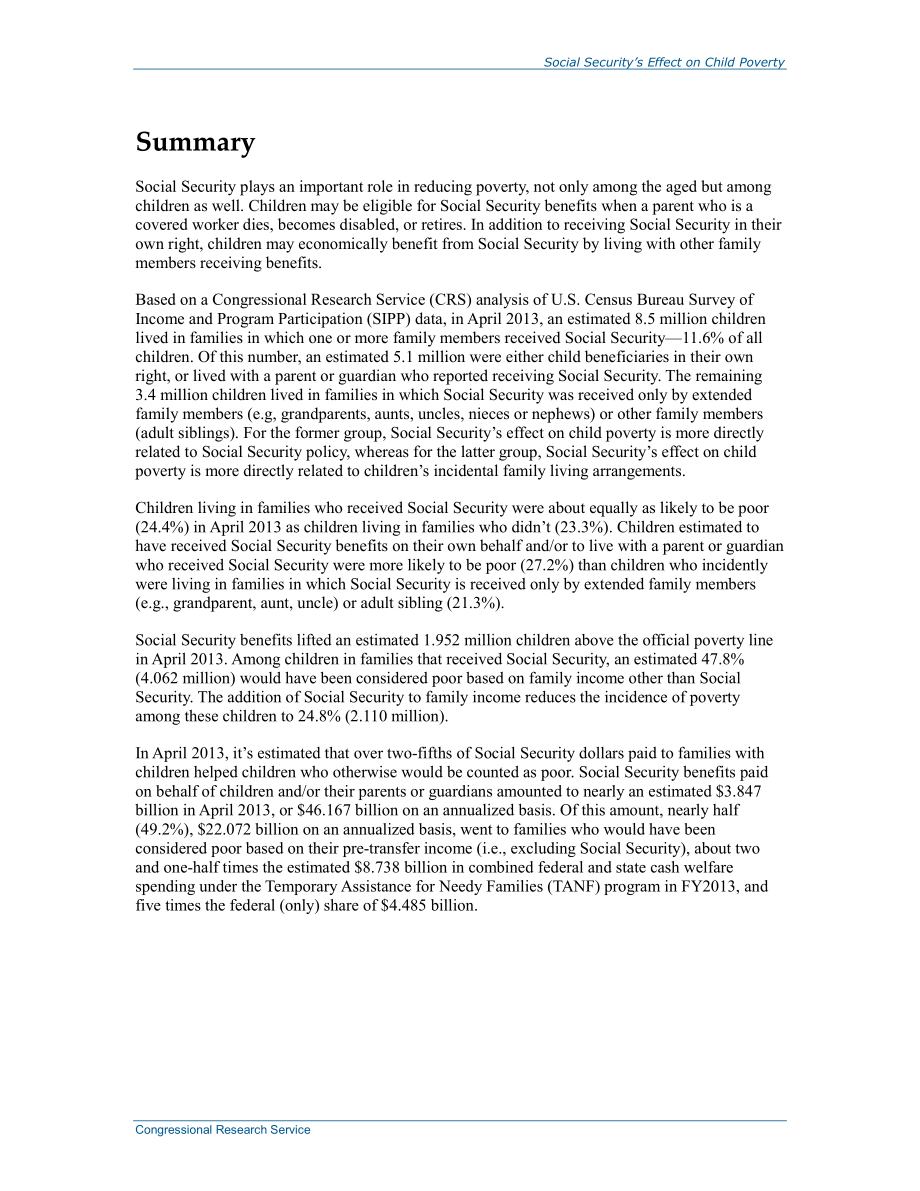 [20150123]RL33289_社会保障对儿童贫困的影响.pdf_第2页