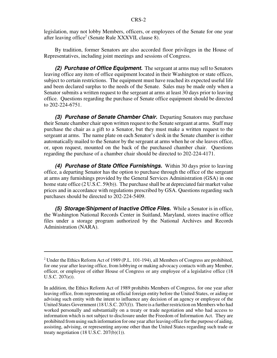[20021030]98-963GOV_前参议员享有的特定特权和礼遇.pdf_第2页