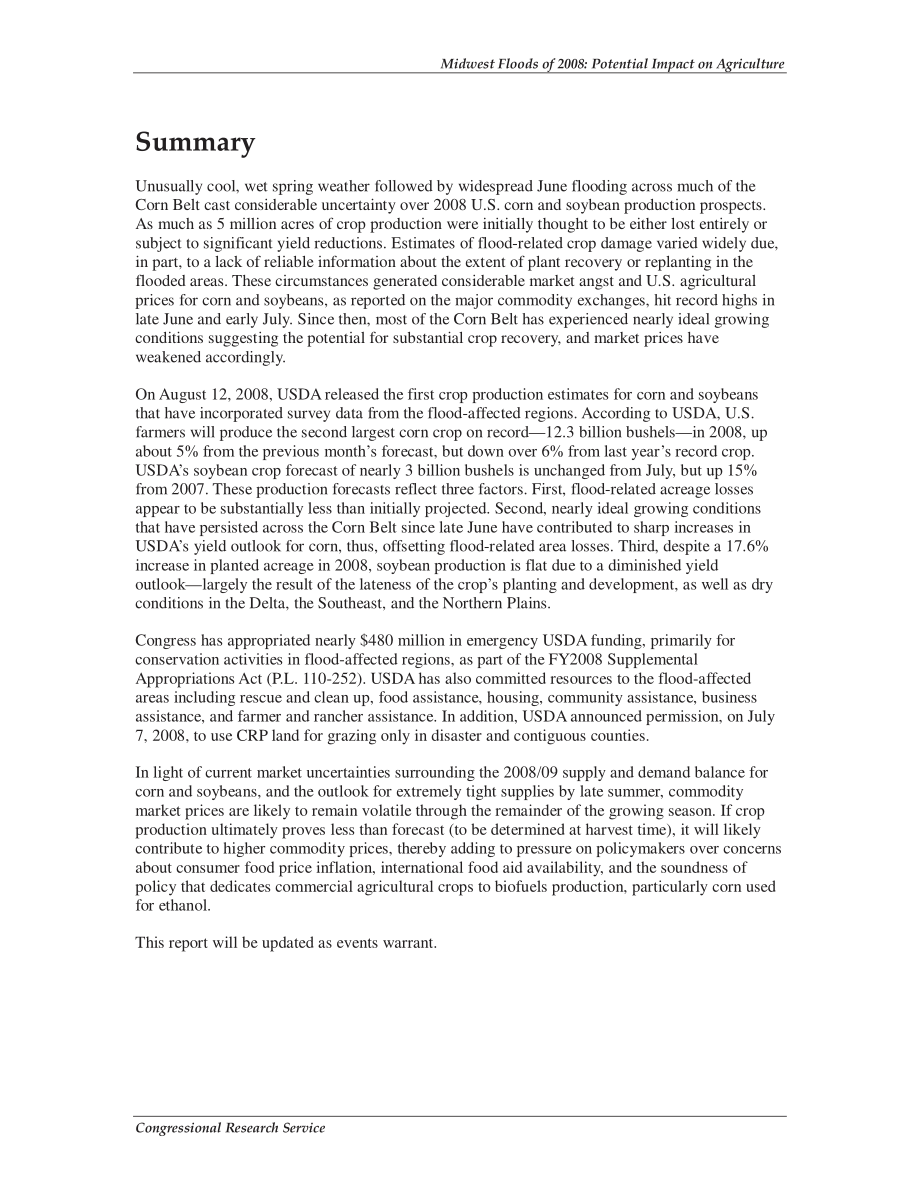 [20080818]RL34583_2008年中西部洪水：对农业的潜在影响.pdf_第2页