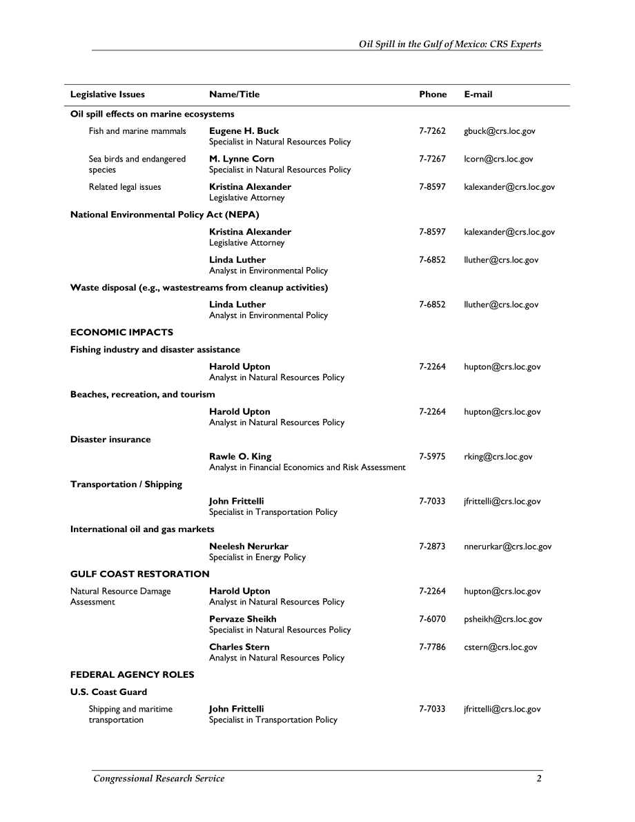 [20110513]R40883_墨西哥湾漏油事件：CRS专家.pdf_第3页