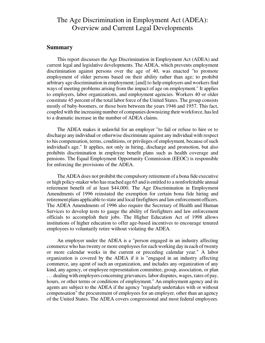 [20000313]97-479_《就业年龄歧视法》（ADEA）：概述和当前法律发展.pdf_第3页
