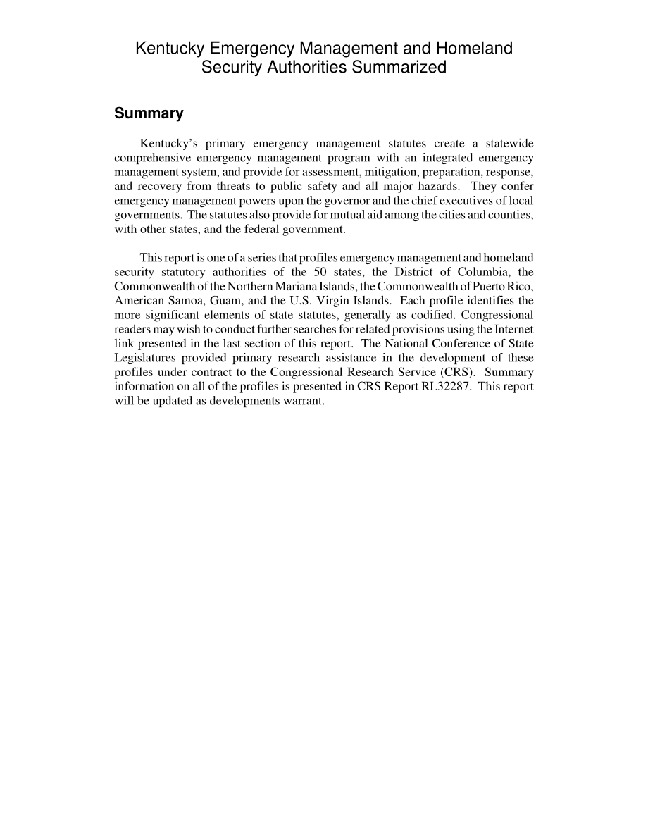 [20040323]RL32317_肯塔基州应急管理和国土安全局总结.pdf_第2页