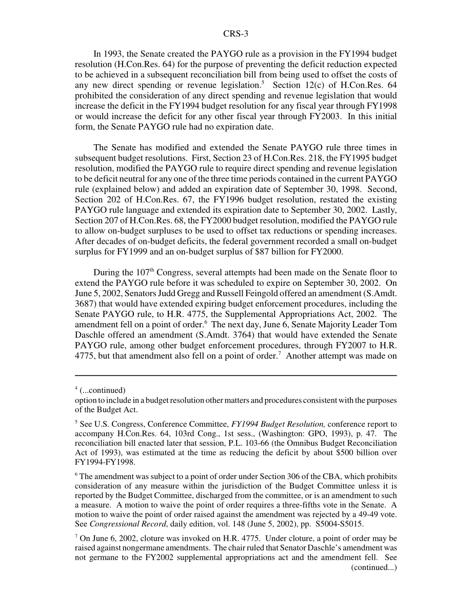 [20021022]RS21316_预算执行程序：参议院现收现付（PAYGO）规则.pdf_第3页