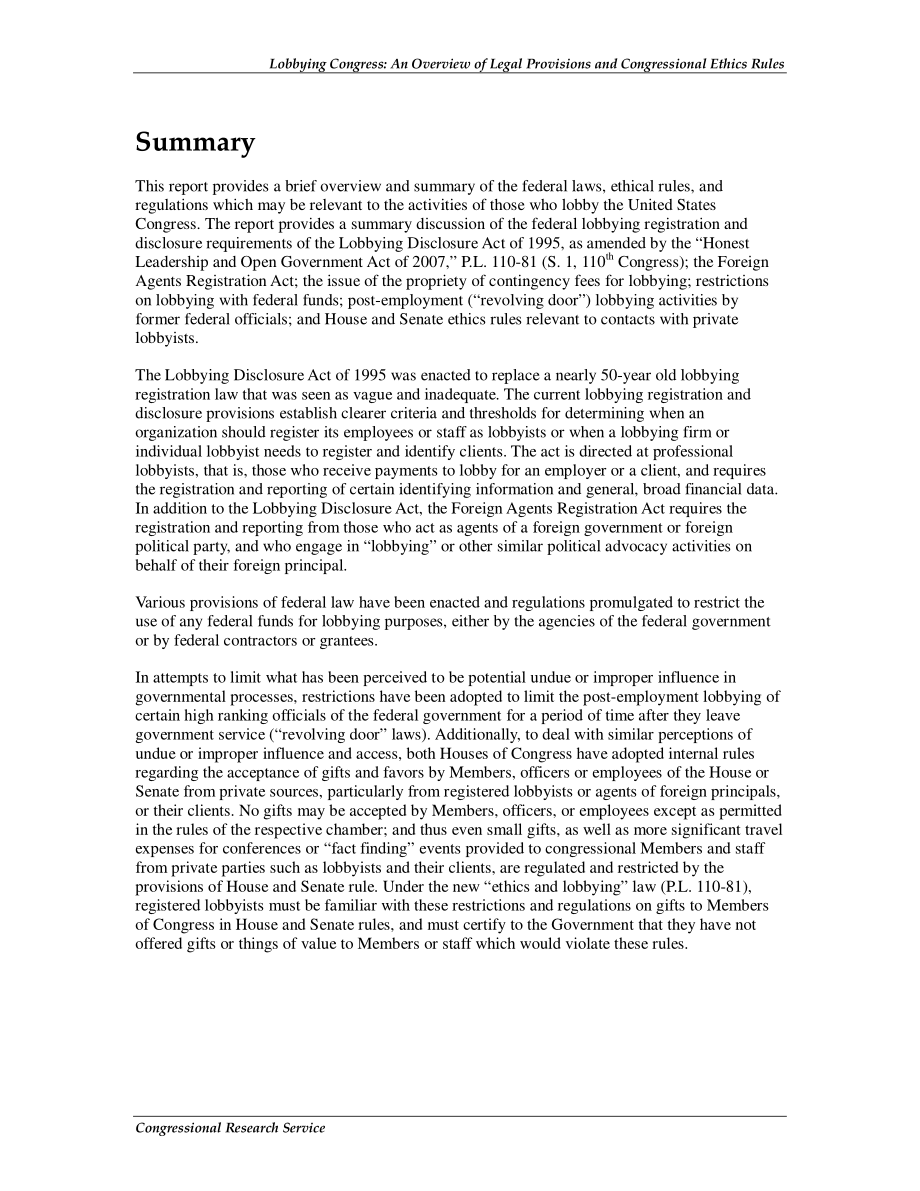 [20100331]RL31126_游说大会：法律规定和国会道德规则概述.pdf_第2页