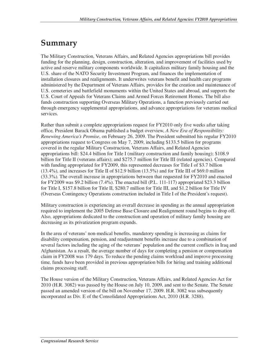 [20100204]R40731_军队建设、退伍军人事务和相关机构：2010财年拨款.pdf_第2页