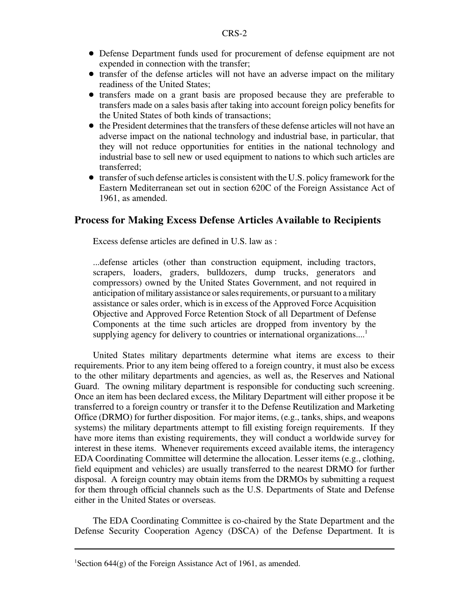 [20000110]RS20428_多余国防用品：向盟国和友好国家提供赠款和销售.pdf_第2页