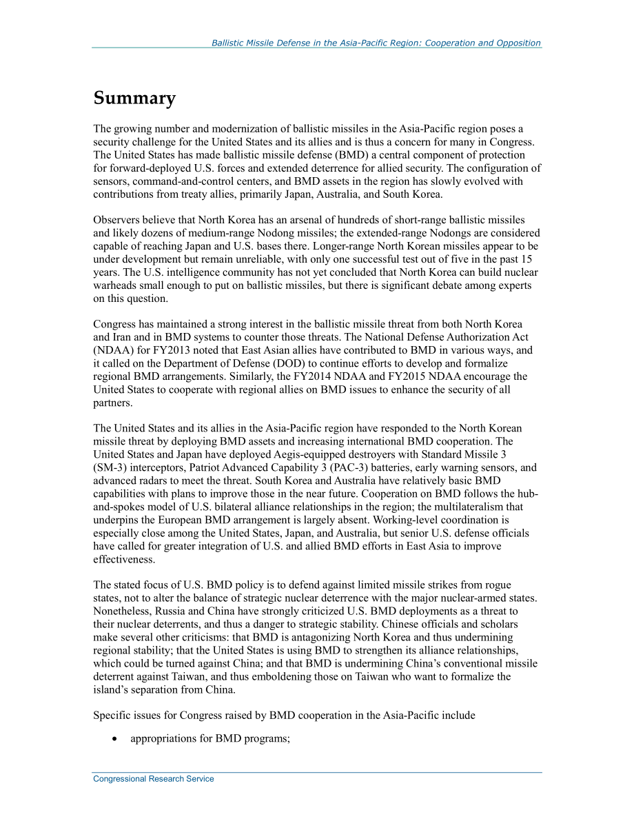 [20150403]R43116_亚太地区弹道导弹防御：合作与反对.pdf_第2页