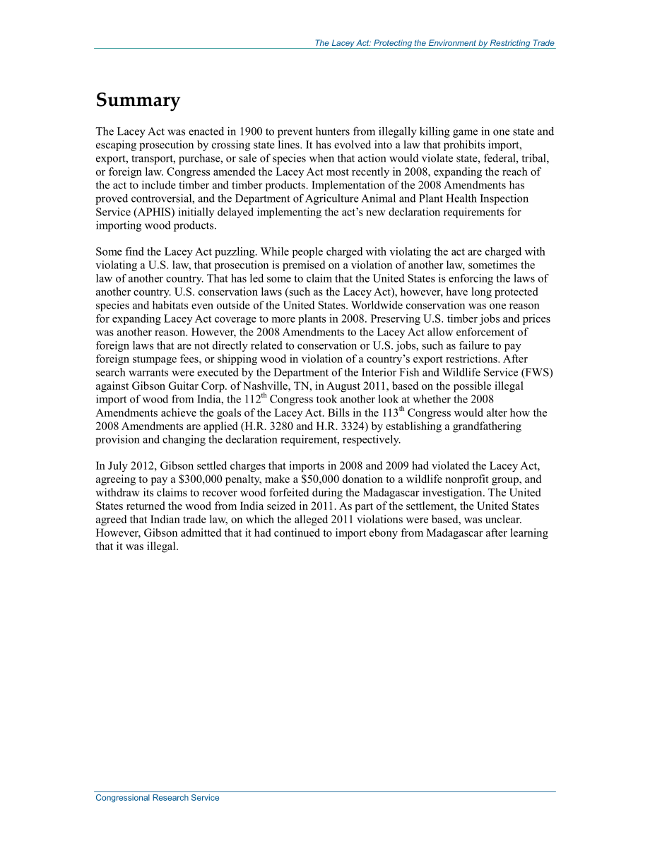 [20140114]R42067_莱西法案：通过限制贸易保护环境.pdf_第2页