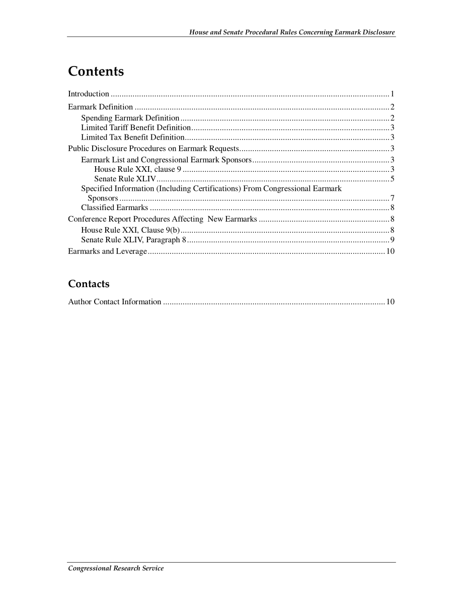 [20091118]RL34462_众议院和参议院关于专项拨款披露的程序规则.pdf_第3页