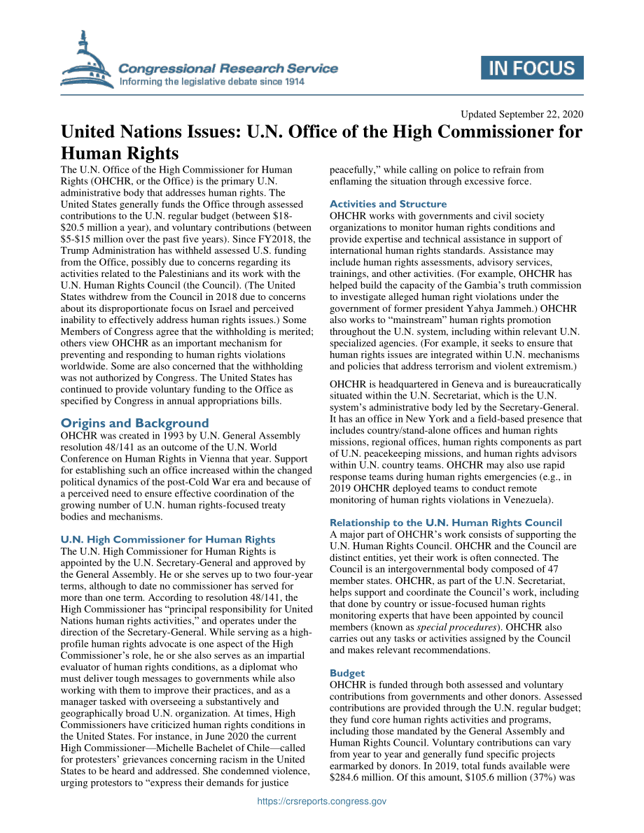 [20200922]IF11457_联合国问题：N高级专员办公室.pdf_第1页