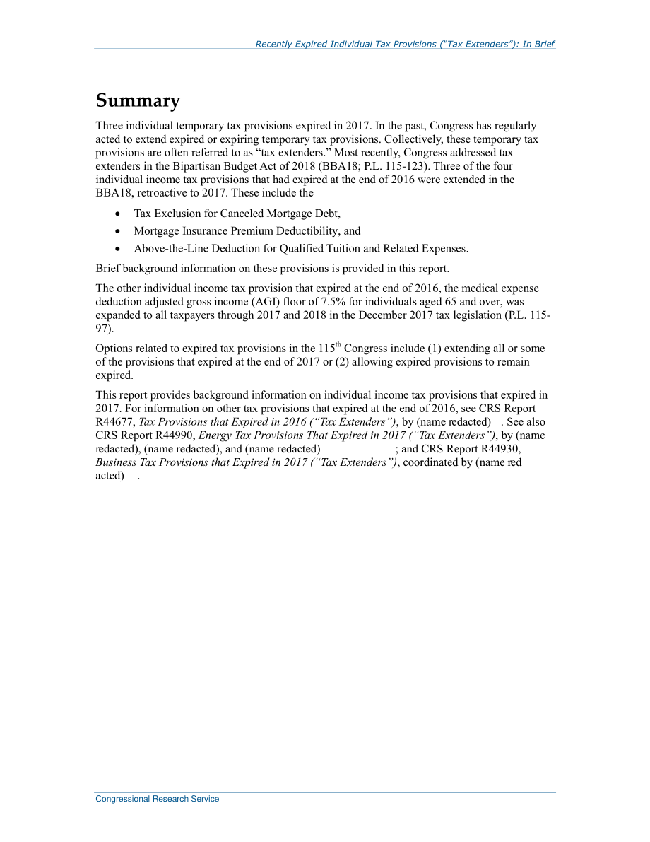 [20180330]R44925_最近到期的个人税收规定（“税收扩展器”）：简言之.pdf_第2页