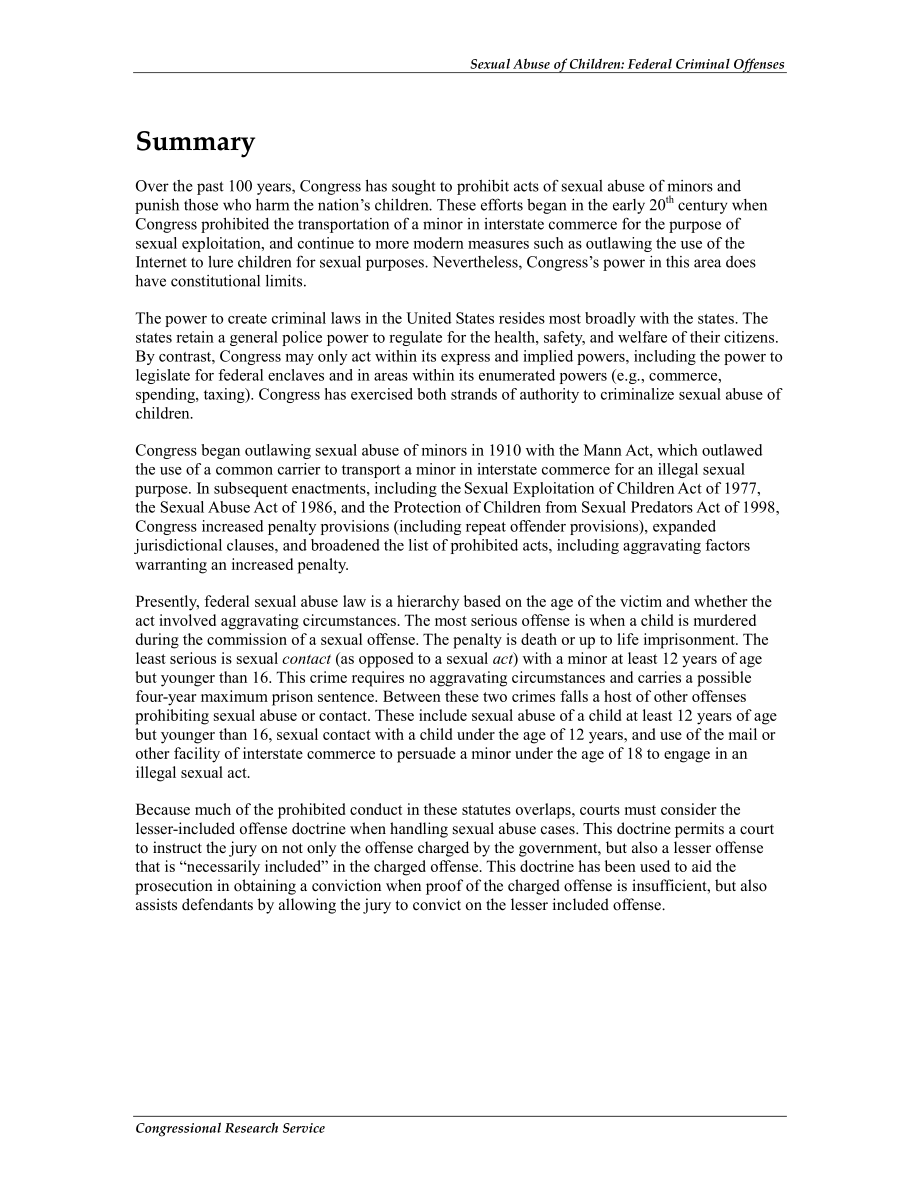 [20120713]R42132_对儿童的性虐待：联邦刑事犯罪.pdf_第2页
