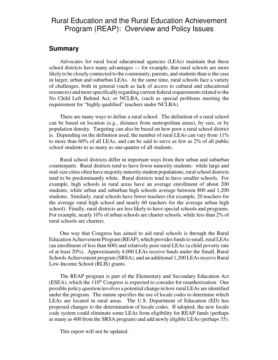 [20080321]RL33804_农村教育和农村教育成就计划（REAP）：概述和政策问题.pdf_第2页