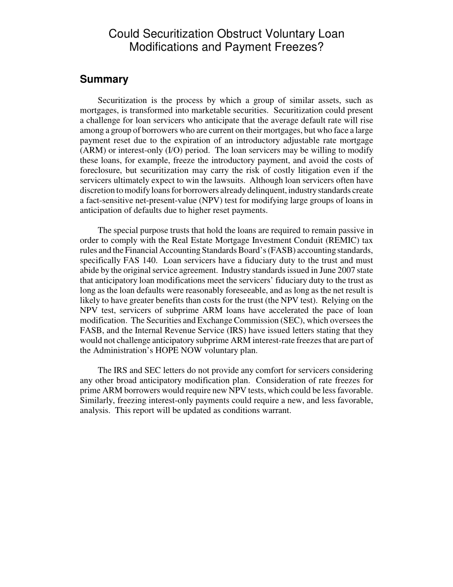 [20080221]RL34386_证券化会阻碍自愿修改贷款和冻结付款吗？.pdf_第2页