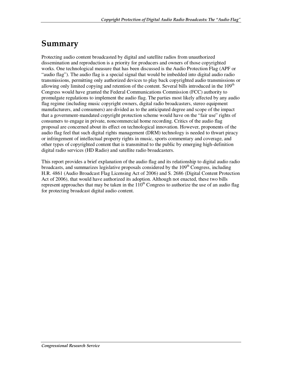 [20070116]RS22489_数字音频广播的版权保护：“音频标志”.pdf_第2页