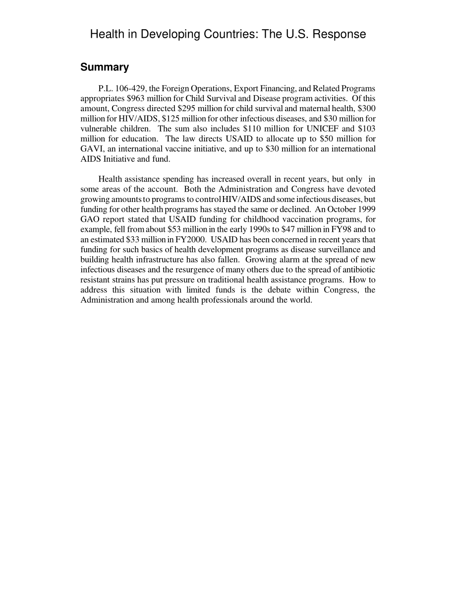 [20010227]RL30793_发展中国家的卫生：美国的回应.pdf_第2页